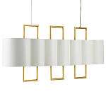 Люстра прямоугольная с белыми цилиндрическими абажурами White Ribbon варинант исполнения - 5 | Loft Concept в Москве