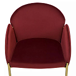 Стул бордовый на золотистых ножках Burgundy Chair варинант исполнения - 5 | Loft Concept в Москве