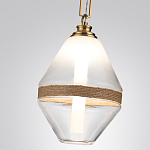 Подвесной светильник с прямоугольными и овальными элементами и акцентом из натурального камня Tectona  варинант исполнения - 5 | Loft Concept в Москве