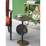 Столик приставной с абстрактным основанием и акцентом в виде золотистого диска Heavenly Space варинант исполнения - 8 | Loft Concept в Москве