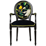 Стул с подлокотниками из натурального бука с изображением птицы и цветов Blooming Birds варинант исполнения - 1 | Loft Concept в Москве