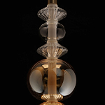 Подвесной светильник с вертикальной композицией из прозрачных и янтарных стеклянных шаров и ромбов Gabriel Scott Luna варинант исполнения - 7 | Loft Concept в Москве