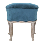 Кресло низкое в стиле прованс Louis French Armchair blue velour варинант исполнения - 2 | Loft Concept в Москве