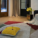 Чехол на подушку с рисунком горчичного цвета Elan Textured варинант исполнения - 2 | Loft Concept в Москве