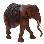 Статуэтка деревянная в виде слона Dressy Elephant варинант исполнения - 2 | Loft Concept в Москве