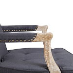 Кресло Aubrey Classical Armchair dark grey velour варинант исполнения - 5 | Loft Concept в Москве