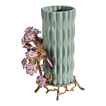 Ваза с птицами и цветами из фарфора с бронзовыми элементами Garden of Eden варинант исполнения - 3 | Loft Concept в Москве