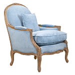 Кресло Ava Classical Armchair light blue velour варинант исполнения - 1 | Loft Concept в Москве