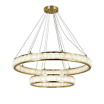 Люстра с 2-мя кольцами из натурального камня с регулируемыми плафонами Durability of Stone варинант исполнения - 1 | Loft Concept в Москве