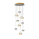 Люстра каскадная с 9-ю подвесами бронза и никель Peggy Futura lamp варинант исполнения - 2 | Loft Concept в Москве