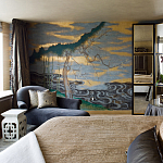 Обои ручная роспись Bamboo River Blossom Original colourway on Deep Rich Gold gilded paper with pearlescent antiquing варинант исполнения - 5 | Loft Concept в Москве