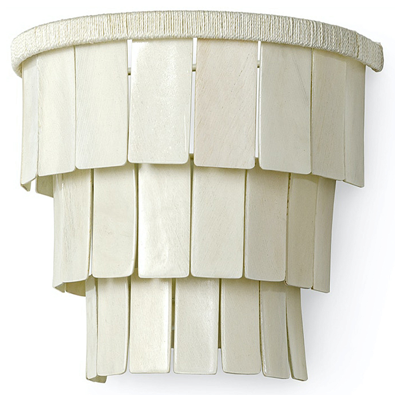  Wooden Cream Tiles Leland Wall Lamp    | Loft Concept 