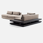 Современный модульный диван Zartаrn с приставным деревянным столиком варинант исполнения - 2 | Loft Concept в Москве