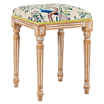 Банкетка одноместная из массива бука с цветочным принтом Beige Chinoiserie Garden Banquette варинант исполнения - 1 | Loft Concept в Москве