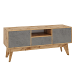 ТВ-тумба с фасадом цвета серый бетон Grace of Furniture  варинант исполнения - 2 | Loft Concept в Москве