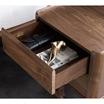 Прикроватный деревянный столик с 2-мя ящиками Moon Walnut Furniture варинант исполнения - 10 | Loft Concept в Москве