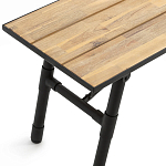 Скамья с сиденьем из массива акации Damon Industrial Wooden Bench варинант исполнения - 2 | Loft Concept в Москве