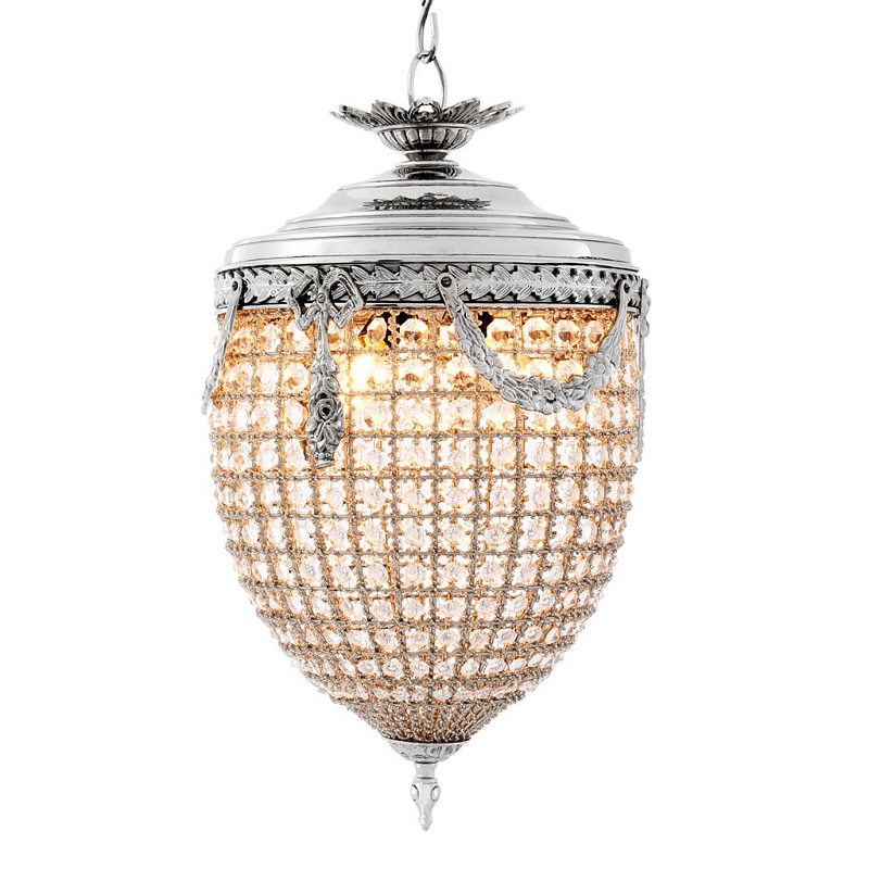 Люстра Chandelier Emperor S Nickel Прозрачное Стекло Никель в Москве | Loft Concept 