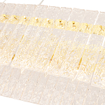 Люстра подвесная овальная с рельефными стеклянными панелями и золотым металлическим каркасом Textured Glass Chandelier варинант исполнения - 4 | Loft Concept в Москве