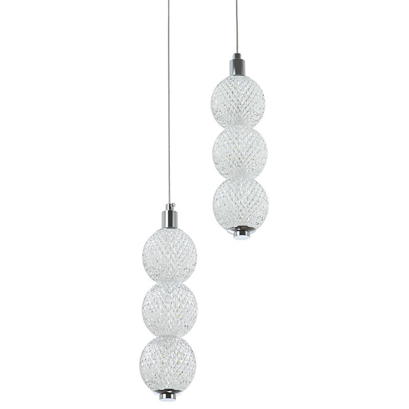     2-  Crystal Globule Hanging Lamp Chrome     | Loft Concept 