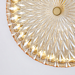 Подвесной светильник с плафоном из рельефного стекла Peony Glass Bronze  варинант исполнения - 6 | Loft Concept в Москве