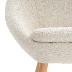 Кресло на деревянных ножках с обивкой из ткани букле Aldo Boucle Armchair варинант исполнения - 5 | Loft Concept в Москве