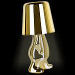 Настольная лампа фигурная золотого цвета с гладким абажуром Высота 19 см Sophia варинант исполнения - 5 | Loft Concept в Москве