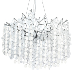 Люстра с круглыми хрустальными подвесками Fairytree Chrome Crystal Branches Chandelier 10 варинант исполнения - 1 | Loft Concept в Москве