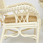 Комплект обеденный из ротанга Eloise grand white варинант исполнения - 4 | Loft Concept в Москве