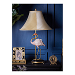 Настольная лампа с абажуром Розовый Фламинго Porcelain Flamingo Lamp варинант исполнения - 5 | Loft Concept в Москве