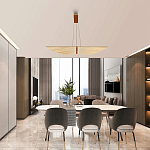 Люстра в виде распахнутых крыльев из тонких металлических планок Flight of Freedom варинант исполнения - 6 | Loft Concept в Москве