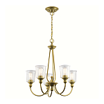 Люстра с прозрачными плафонами из пузырчатого стекла Kichler варинант исполнения - 10 | Loft Concept в Москве