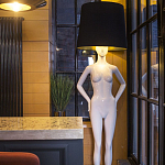 Лампа MANNEQUIN LAMP с абажуром созерцание силуэта варинант исполнения - 3 | Loft Concept в Москве