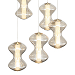 Люстра светодиодная с стеклянными волнообразными плафонами Amphora of Light варинант исполнения - 4 | Loft Concept в Москве