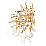 Бра с лучеобразным основанием и подвесками из прозрачного стекла в виде длинных капель Droplet Chandelier варинант исполнения - 5 | Loft Concept в Москве