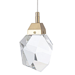 Подвесной светильник с хрустальным плафоном Esme Crystal Brass Hanging lamp варинант исполнения - 1 | Loft Concept в Москве