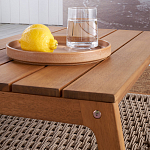 Стол журнальный для сада из акации Breathe Nature варинант исполнения - 4 | Loft Concept в Москве