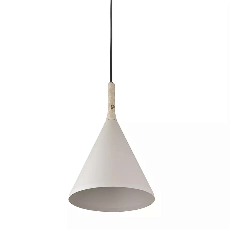 Подвесной светильник с плафоном в форме конуса Opaque Lamp Бежевый в Москве | Loft Concept 