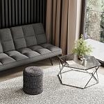 Пуф Three Gray в ткани букле серого цвета варинант исполнения - 4 | Loft Concept в Москве