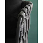 Стул мягкий с декором в виде плетеных лент на спинке и подлокотниках Semicircular Chair Decorated with Ribbons варинант исполнения - 7 | Loft Concept в Москве