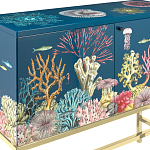 Буфет ручная роспись в морском стиле Cabinet Fondo Marino  варинант исполнения - 4 | Loft Concept в Москве