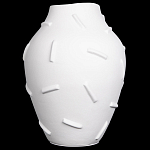 Декоративная ваза белая керамическая с абстрактным объемным декором Molecule Collection варинант исполнения - 1 | Loft Concept в Москве