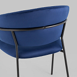 Стул в велюре синего цвета Horizon варинант исполнения - 6 | Loft Concept в Москве