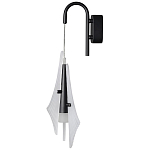 Бра черного цвета с плафоном из рельефного стекла Glass Pod варинант исполнения - 3 | Loft Concept в Москве