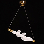 Люстра горизонтальная с волнистым белым плафоном Golden Swirl варинант исполнения - 4 | Loft Concept в Москве