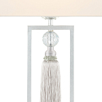 Настольная лампа с прямоугольным тканевым абажуром на белом мраморном основании Silver Threads варинант исполнения - 1 | Loft Concept в Москве