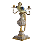 Подсвечникв образе попугая из фарфора с бронзовыми элементами Eden Garden варинант исполнения - 4 | Loft Concept в Москве