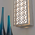 Бра прямоугольное в серебрянном цвете с ажурной решеткой Feiss варинант исполнения - 6 | Loft Concept в Москве