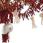 Люстра с декором в виде кораллов и ракушек Corals and Shells Chandelier Red варинант исполнения - 2 | Loft Concept в Москве