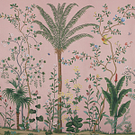 Обои ручная роспись Amazonia Florence Pink dyed silk варинант исполнения - 1 | Loft Concept в Москве